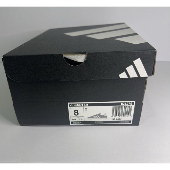 Adidas VL Court 3.0 Men’s Sneakers Gray/White Suede – Size 8 – New With Box - Picture 10 of 11